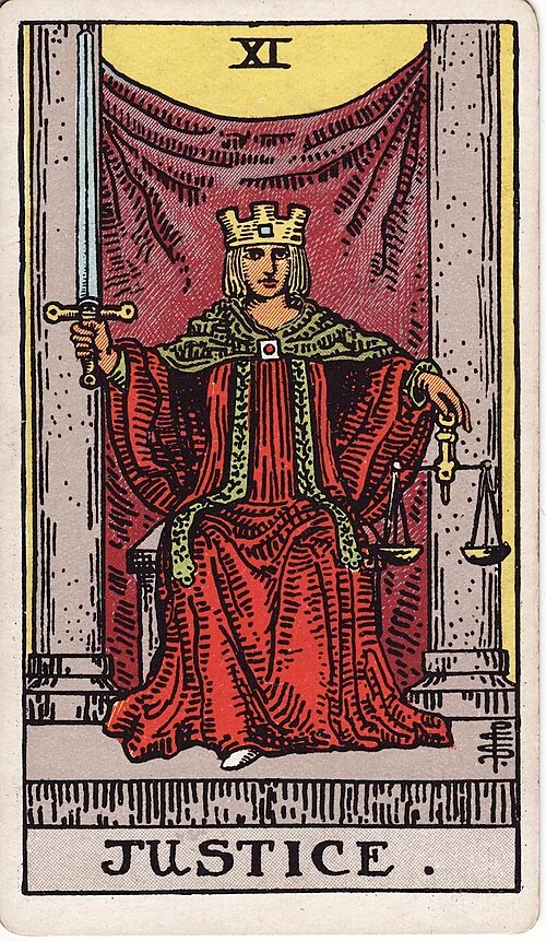 Justice tarot card