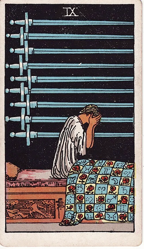 Nine of Swords tarot card